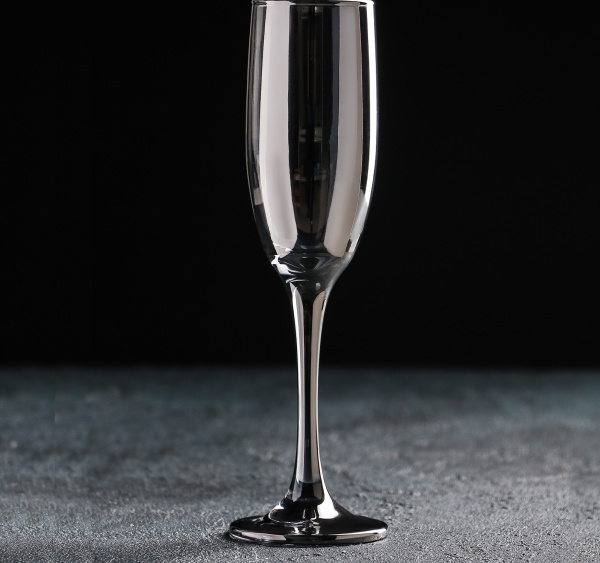 Бокал для шампанского 250 мл "Кьянти", цвет серый/4336567