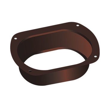 Воронка выпускная 76*102 коричневая RAL8017