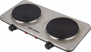 Электроплитка Матрена МА-063, 2 конфорки, диск, 1кВт+1кВт, нерж.сталь 101248/788485