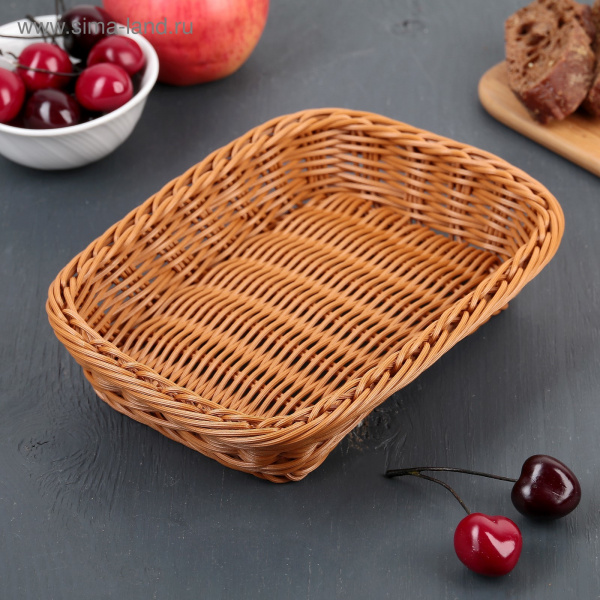 Корзинка для фруктов и хлеба "Плетение" 25х18х6,5см  4469378