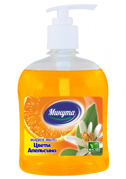Жидкое мыло Минута с дозатором Цветы апельсина 500 мл