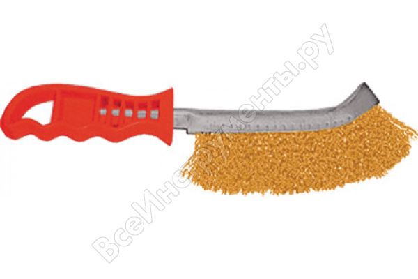 Корщетка с изогнутой ручкой пластик/38408