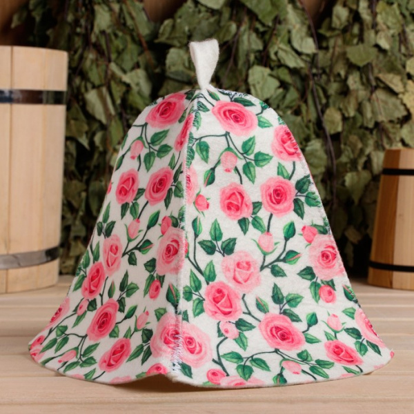 Шапка для бани "Розочки" /9293797