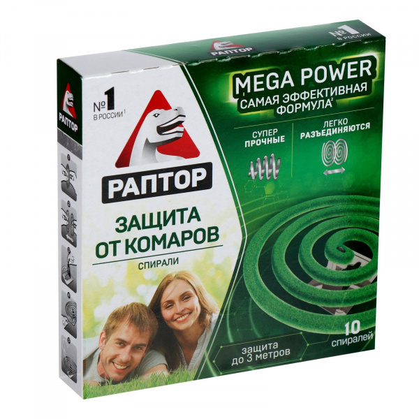 Спирали от комаров "Раптор", 10шт /1128827