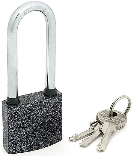 Замок навесной ЗНВ L -55 мм влагозащит. блистер Black/черный/ГАРАНТ/238о