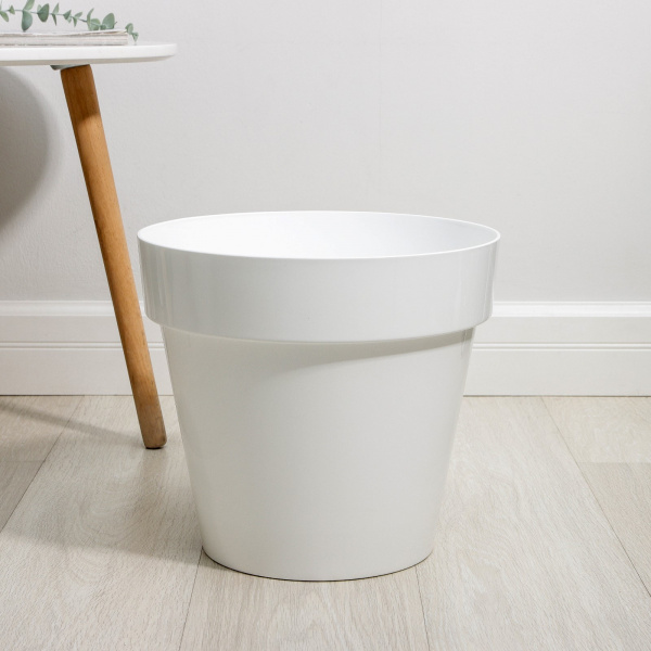 Кашпо для цветов со вставкой «Порто», 15 л, цвет белый /3916936