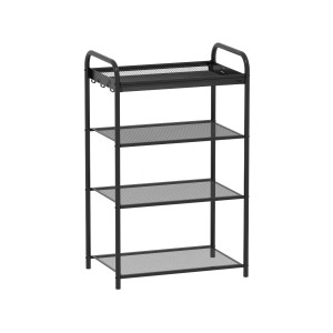 Подставка д/обуви (пвл) Верона14 (4полки) 45*30*79см (черный) ПДОВ14Ч