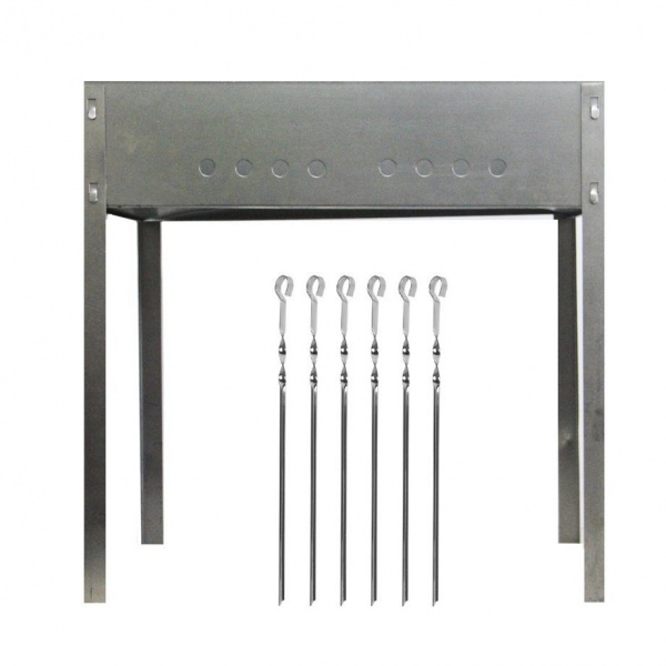 Мангал 400*400*500мм+6шампуров/69546