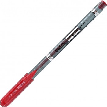 Ручка гелевая REED тонированный корпус 0,5мм красная INDEX  IGP101/RD