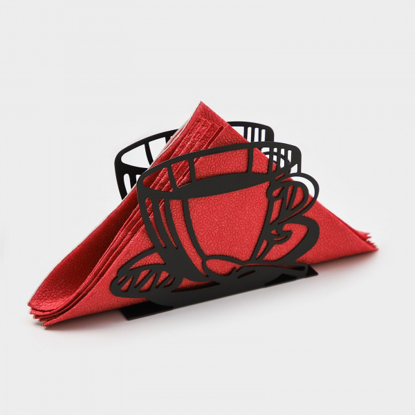 Салфетница Доляна «Кофе», 14×4×10 см, цвет чёрный/4442428