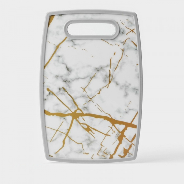 Доска разделочная Доляна «Мрамор и золото», 30×20 см/10662293