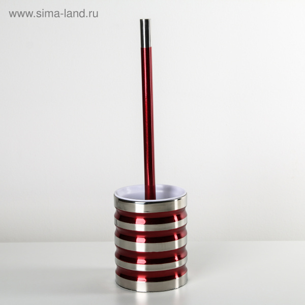 Ерш для унитаза "Иллюзия" 10х10х36,5см. цвет красный  4333559