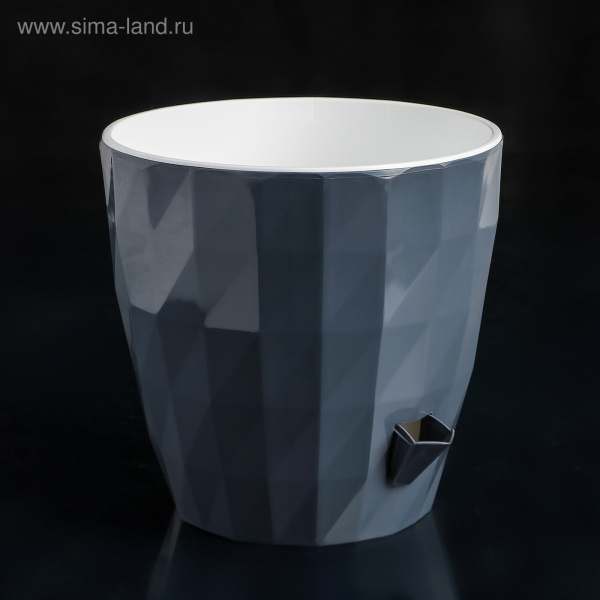 Кашпо с прикорневым поливом Ruby, 3 л, цвет антрацит/4647125