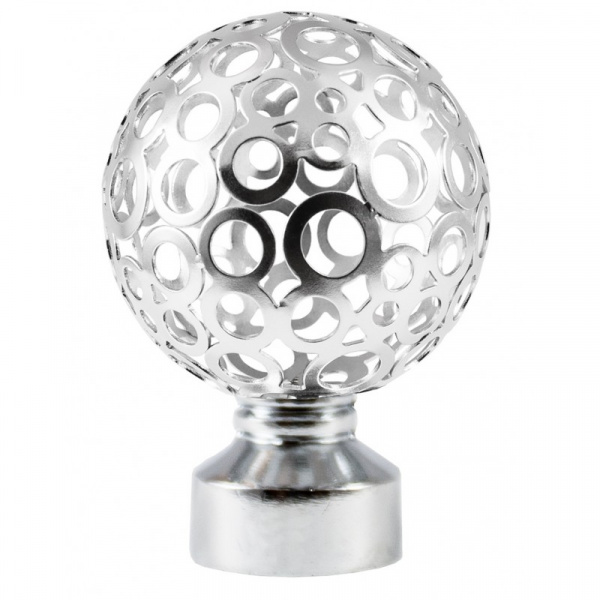 Наконечник Шар ажурный сталь D20 (уп.2шт)