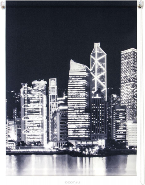 Рулонная штора Сити монохром 050х175 /8944