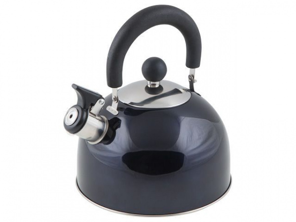 Чайник со свистком, нержавеющая сталь, 2.15 л, серия Holiday, синий металлик 52-021516