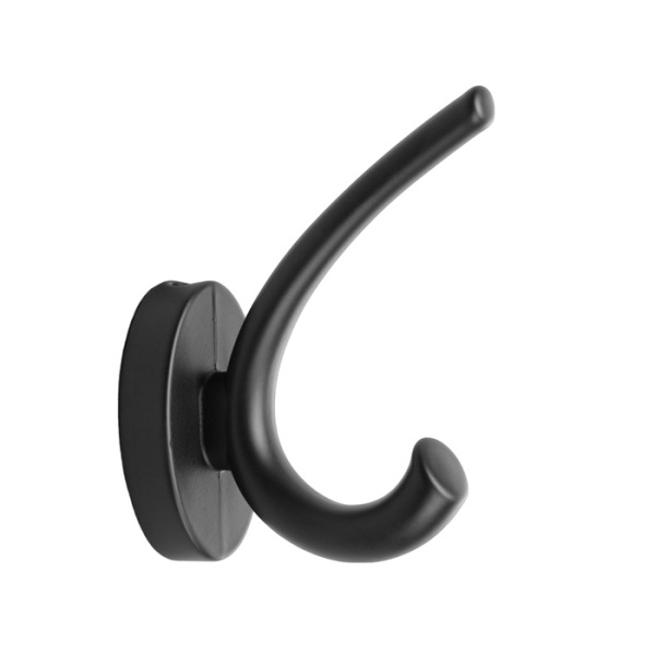 Крючок мебельный CAPPIO USUAL, двухрожковый, цвет черный/10526874