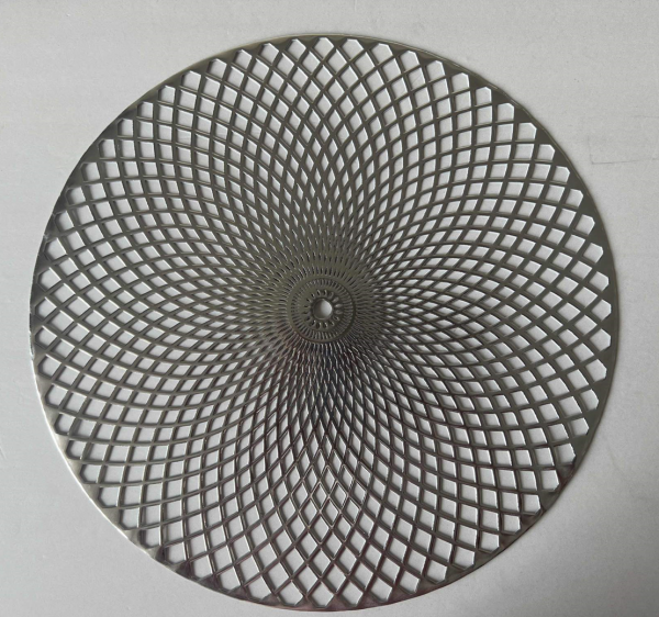 САЛФЕТКА "СИРИУС" ПВХ-501-02, СЕРЕБРО, D=38 СМ	