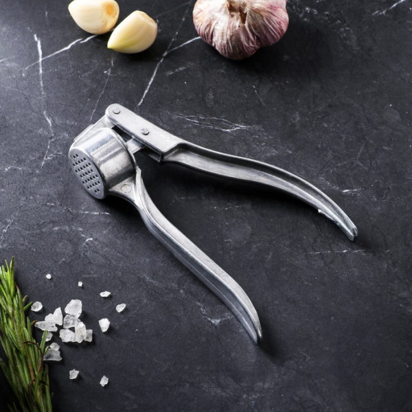 Пресс для чеснока алюминиевый, круглый, малый/2532508