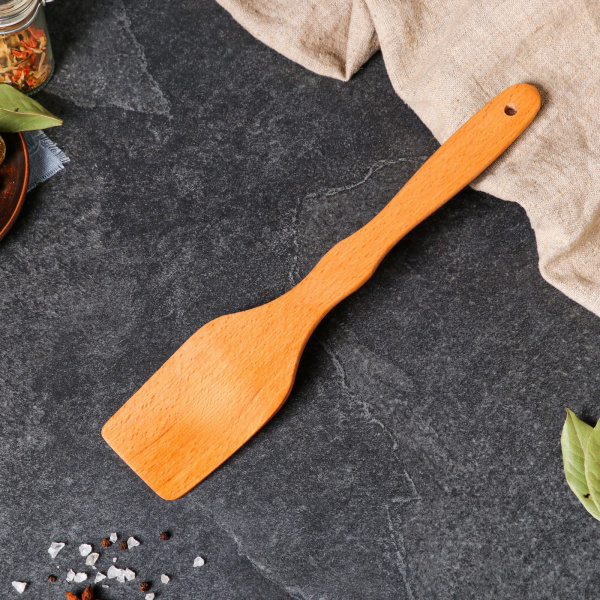 Лопатка деревянная "Фигурная", 31 см, бук-премиум/1893620