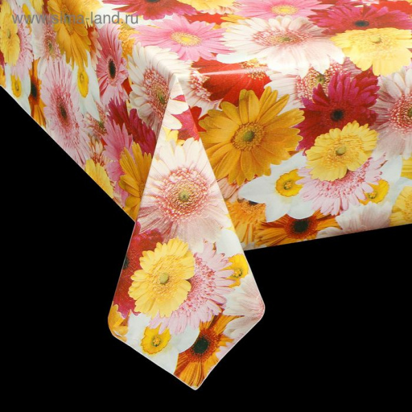 Клеенка столовая на ткани ГЕРБЕРЫ 1107389 *25