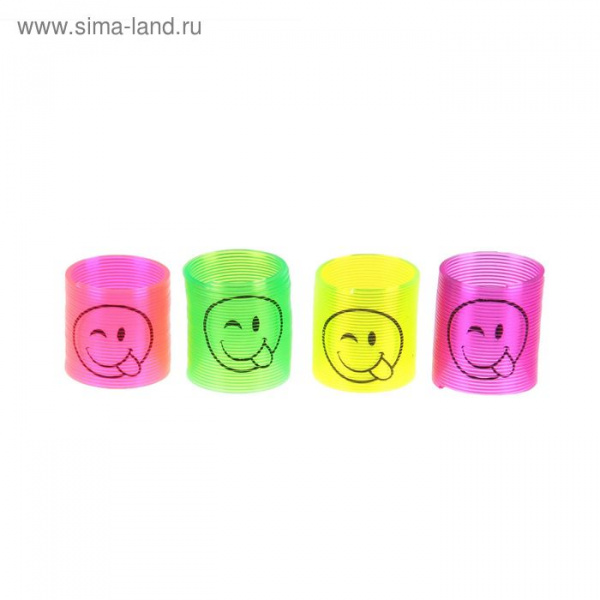 Пружинка-радуга «Смайл-дразнилка», цвета МИКС/324166