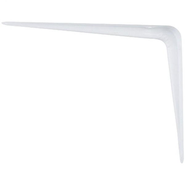 Кронштейн угловой с ребром, 125х150 мм, белый/93951