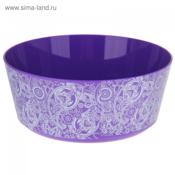 Миска пластик. 500мл "ДЕКО. Фиолетовый узор" 1380099    