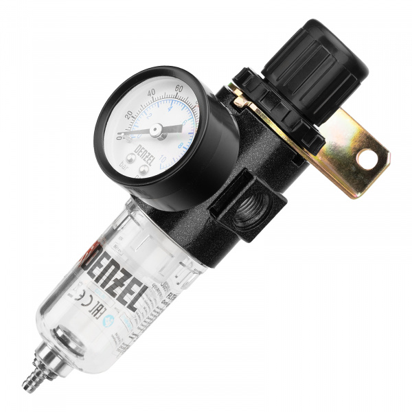 Фильтр-регулятор FR1500, 10 бар, 1500 л/мин, 1/4" Denzel/57459
