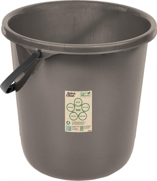 Ведро пластмассовое, 12 л, Rock`n`Roll, антрацит /SC110410003