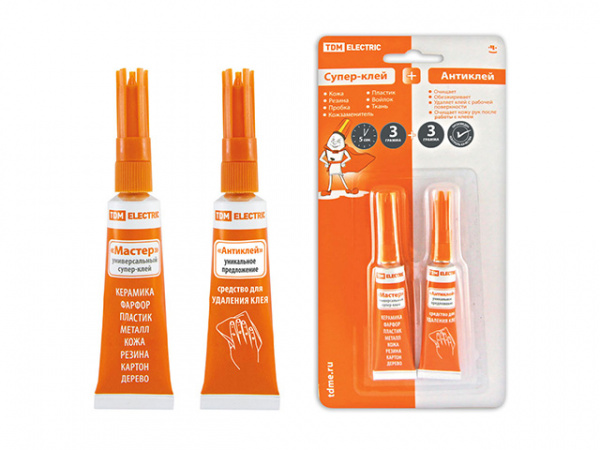 Супер-клей "Мастер" + антиклей/блистер TDM (SQ0542-0009)