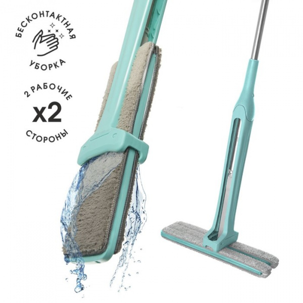 Швабра двухсторонняя со слайд-механизмом, насадка 39x12 см, 133 см /10198769