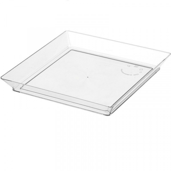 Форма для фуршетов,средняя тарелка прозр.130х130/ 62939