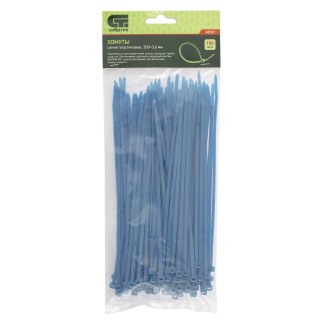 Хомуты, 200 x 3,6 мм, пластиковые, синие, 100 шт/45521