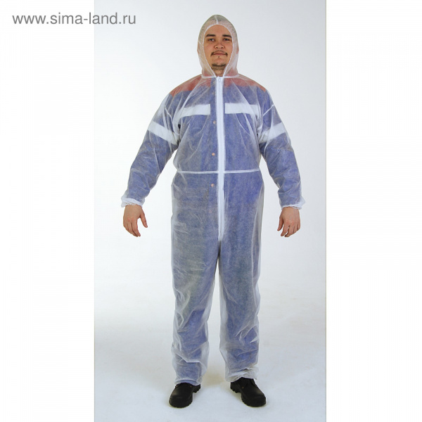 Комбинезон защитный СТАНДАРТ, 40 г/м2, для малярных и строительных работ, 172 - 180 см// СИБРТЕХ