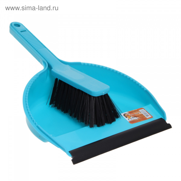 Набор для уборки "ЛАУРА" щетка с совком бирюза 1069360