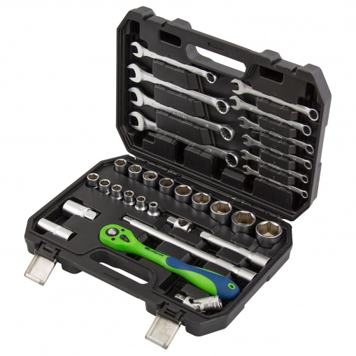 Набор инструментов 32 предмета, CrV, 1/2" Сибртех/13527