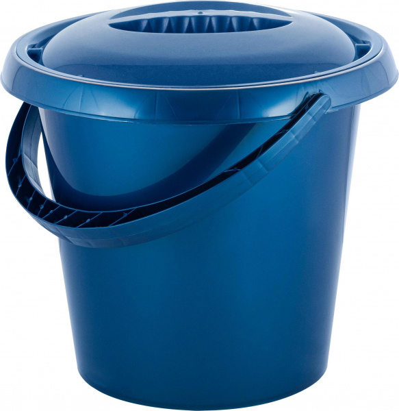 Ведро Rock'n'Roll 10л с крышкой, индиго /SC110510014