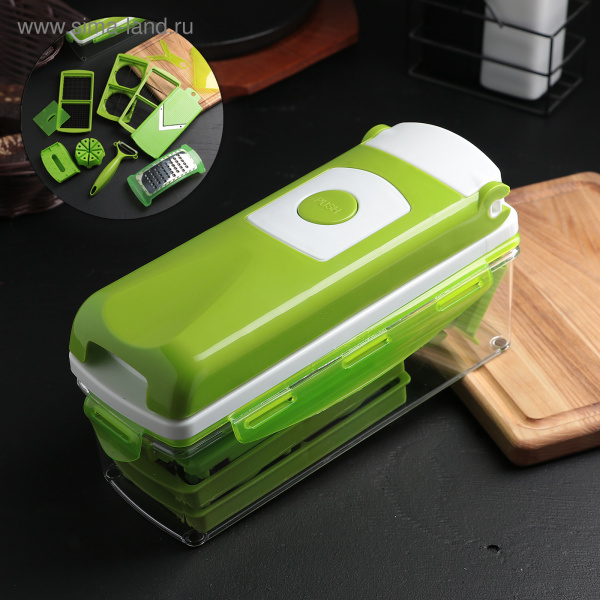 Терка с лотком "Фреш Флеш", 7 насадок/151512