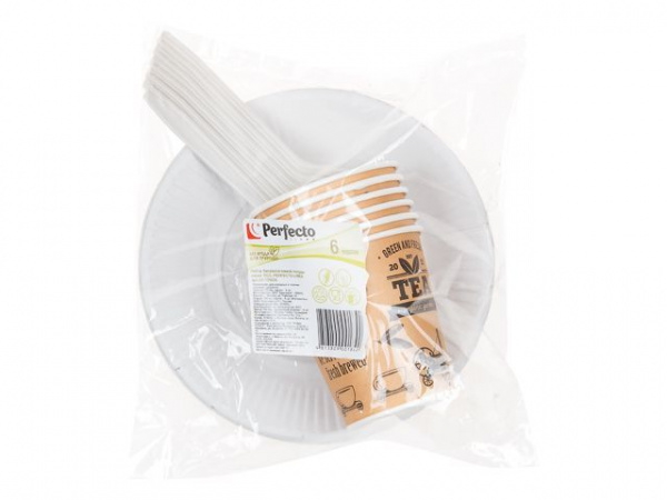 Набор биоразлагаемой посуды <6 персон>, серия ECO, PERFECTO LINEA (47-170006)