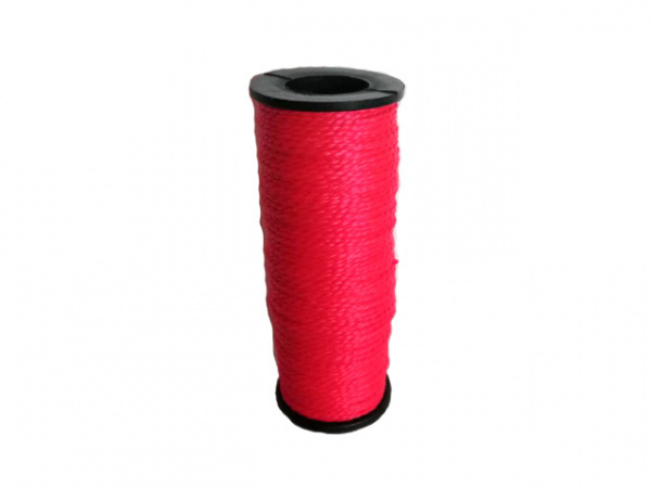 Шнур нейлоновый строительный 50м (красный) 