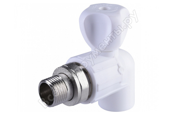 Кран шаровый ППР д/рад. 25х3/4 (угловой)