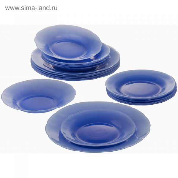 Сервиз обеденный 18пр. синий Bekker   1669731