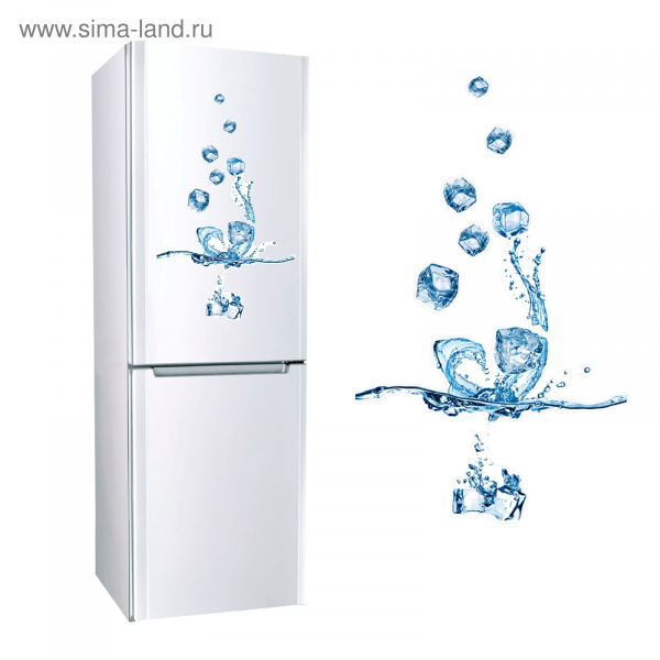 Наклейка для холодильника "Кубики льда" 860913