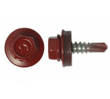 Саморез кровельный винно-красный 4,8х28(29)