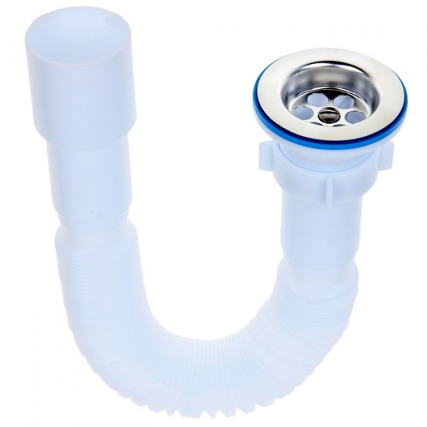 Гофросифон 1 1/2"х40/50 с нержавеющей решеткой  (аналог АНИ G106)/F103-60-MR