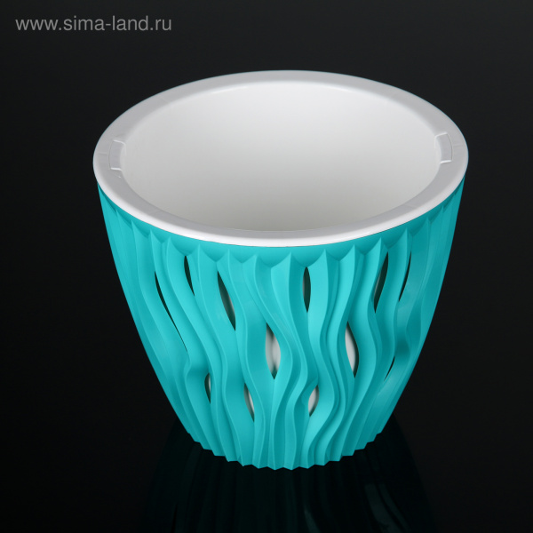 Кашпо 2,25 л "Вдохновение", цвет бирюзовый /4534378
