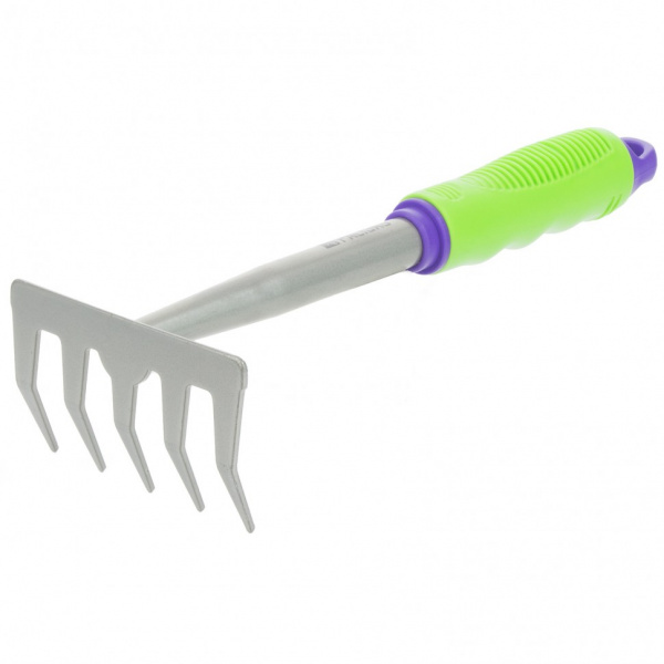 Грабли 5 - зубые, 115 х 275 мм, стальные, пластиковая рукоятка, Connect, Palisad/63003