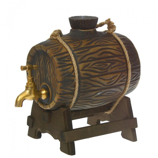 Бочка на подставке малая с латунным краном 2,5л 1208554