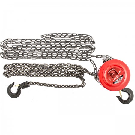 Таль цепная, 1 т, H подъема 2,5 м, расстояние между крюками 300 мм /519335